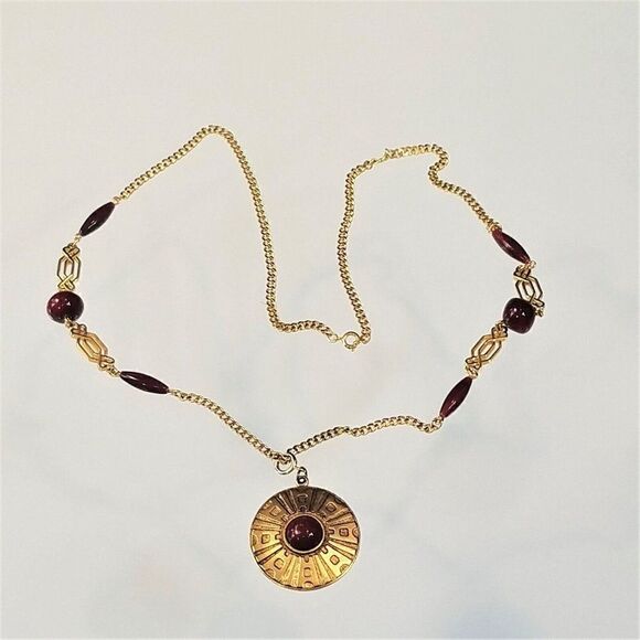 Vintage 1978 Sarah Coventry Safari Medallion Necklace Detachable Pendant - Picture 5 of 9